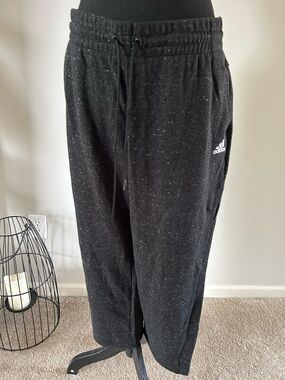 adidas Black Speckle Drawstring Joggers